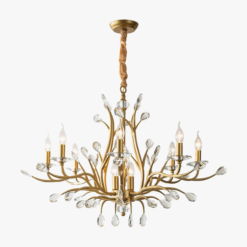 lustre vintage en cristal pour éclairage intérieur élégant
