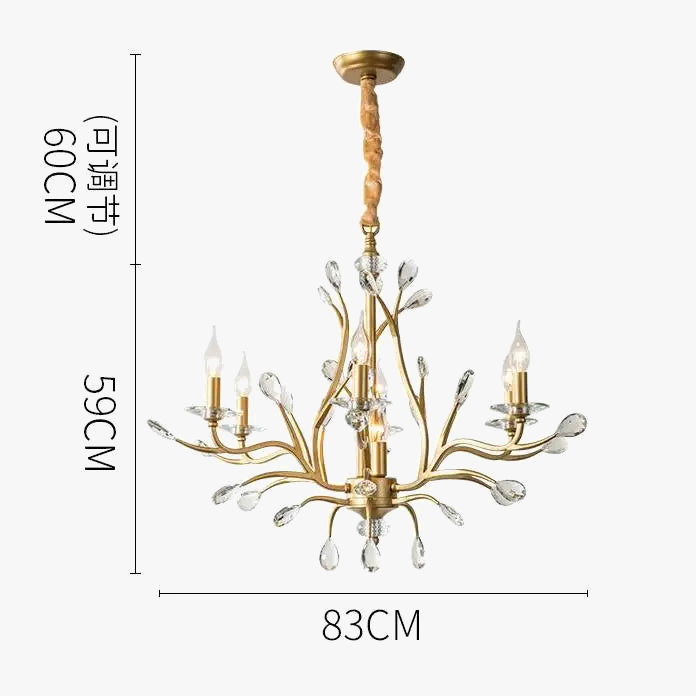 lustre vintage en cristal pour éclairage intérieur élégant