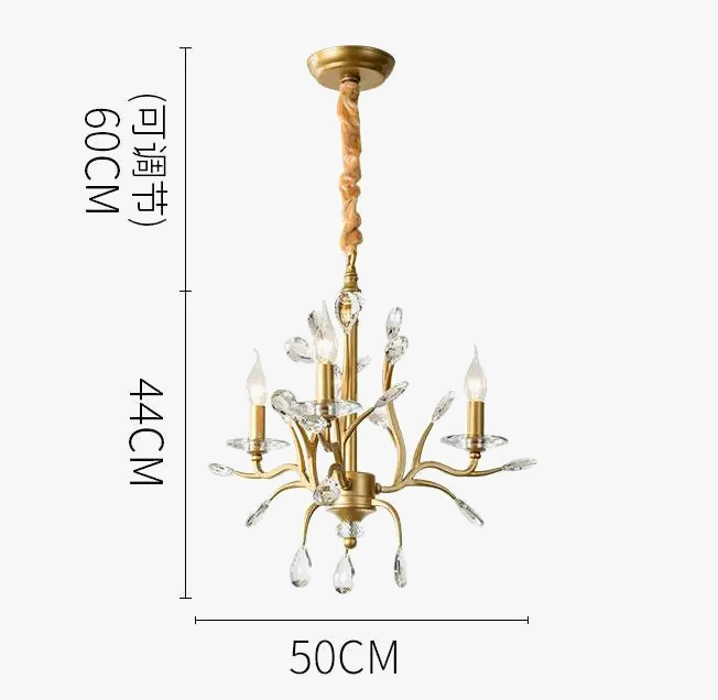 lustre vintage en cristal pour éclairage intérieur élégant