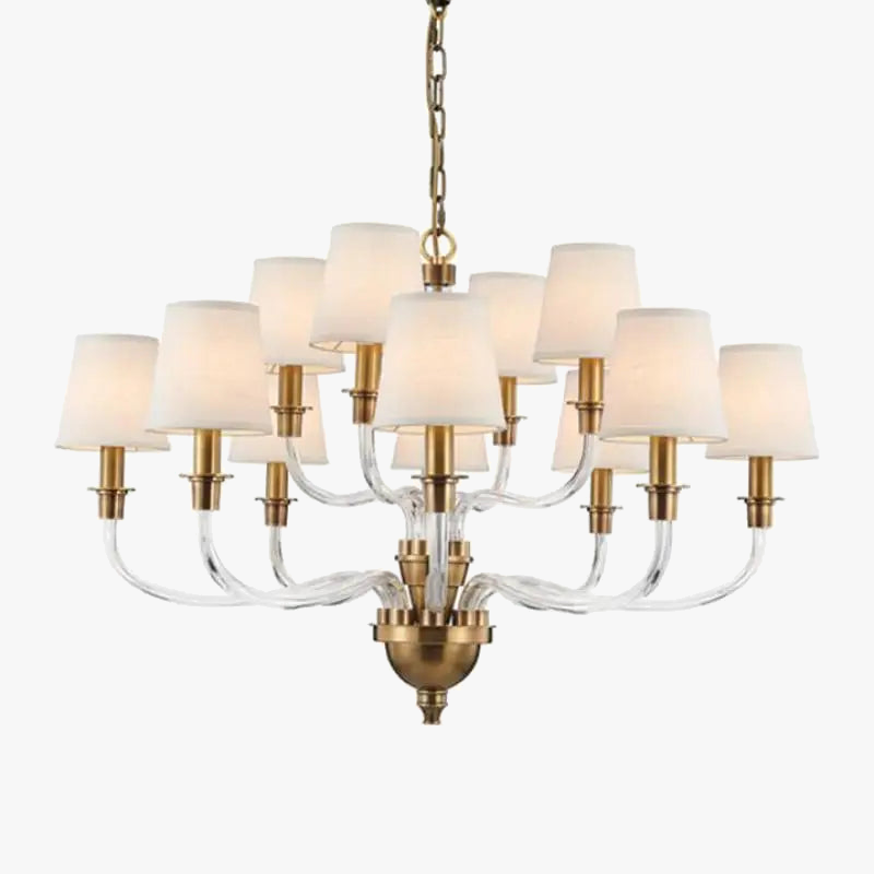 lustre vintage en cuivre à LED pour décoration intérieure luxe
