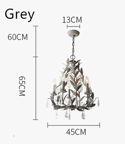 lustre vintage en fer forgé et cristal pour un éclairage rétro