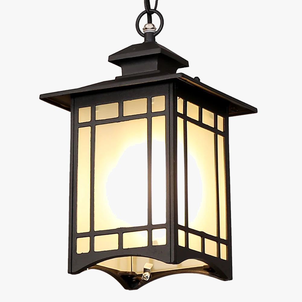 lustre vintage en verre pour jardin extérieur étanche en aluminium
