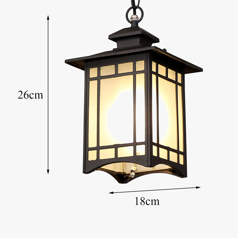 lustre vintage en verre pour jardin extérieur étanche en aluminium