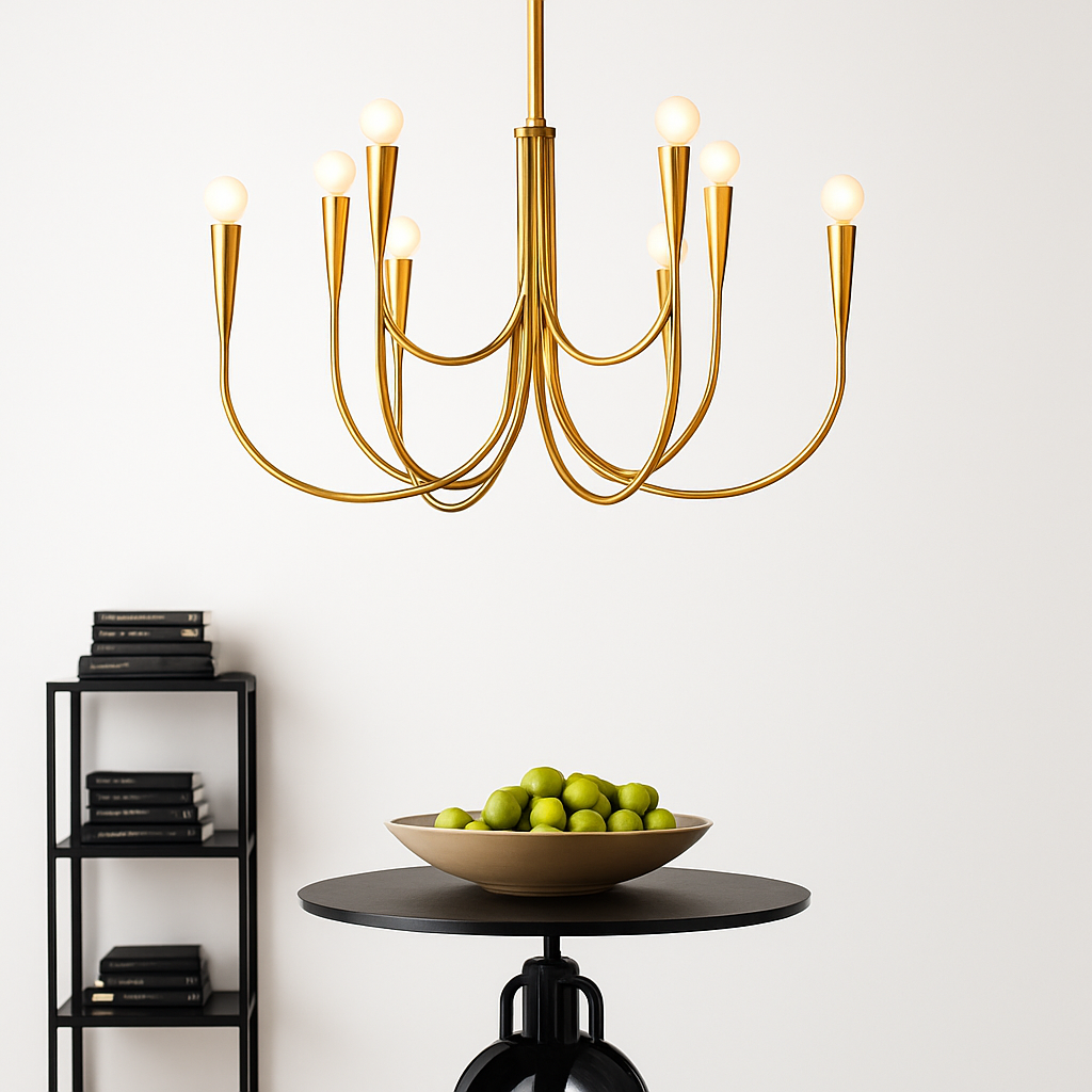 lustre vintage français doré noir design pour éclairage intérieur