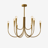 Lustre vintage français doré noir design pour éclairage intérieur