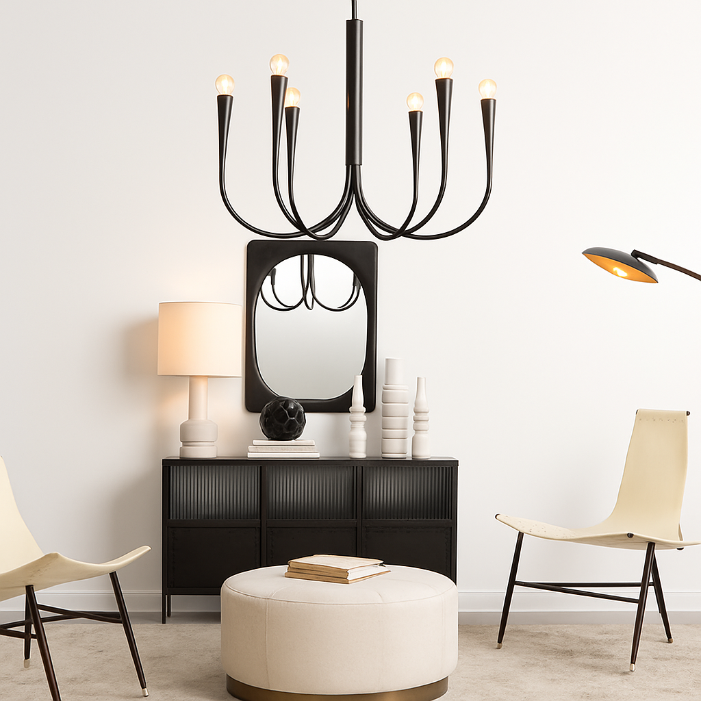 lustre vintage français doré noir design pour éclairage intérieur