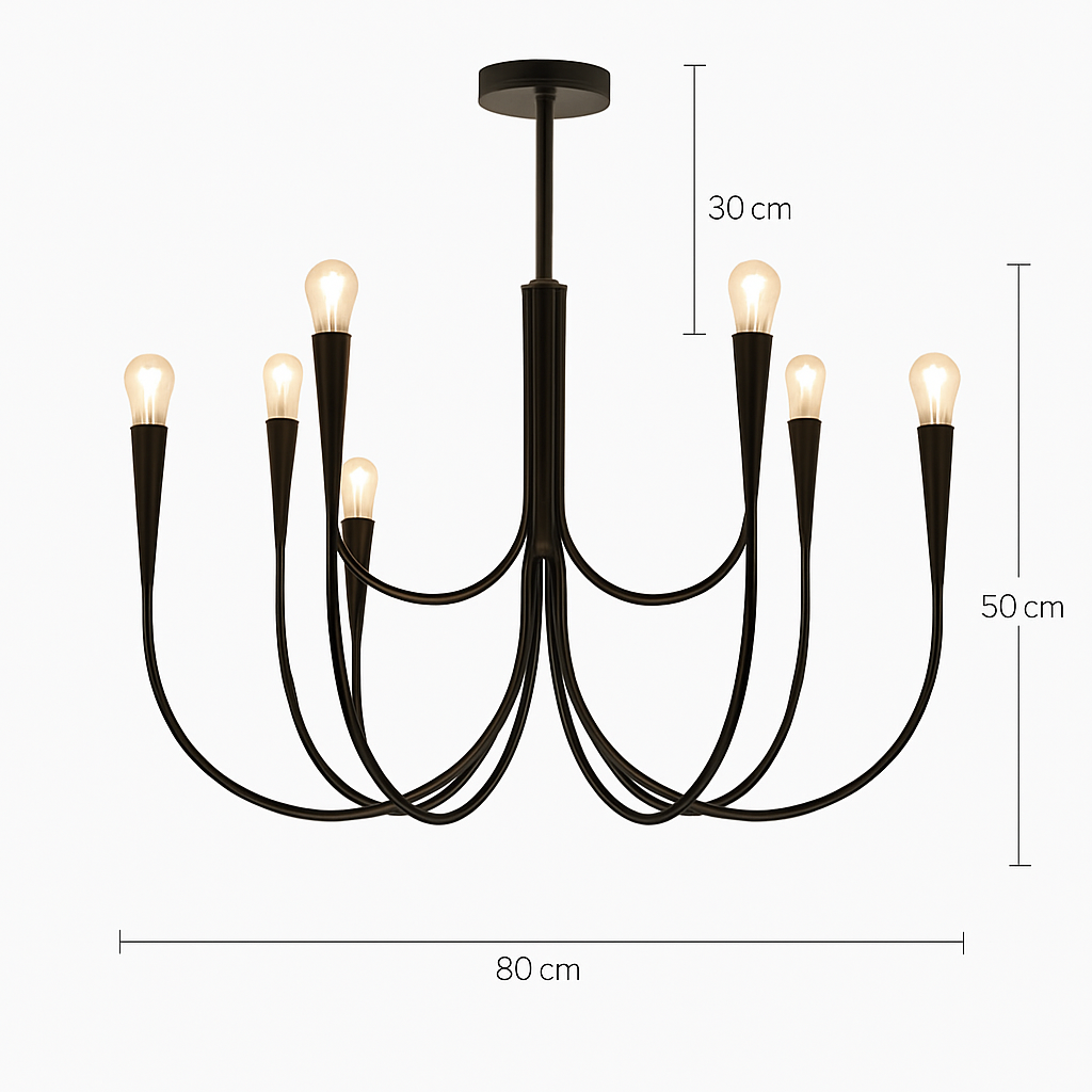 lustre vintage français doré noir design pour éclairage intérieur