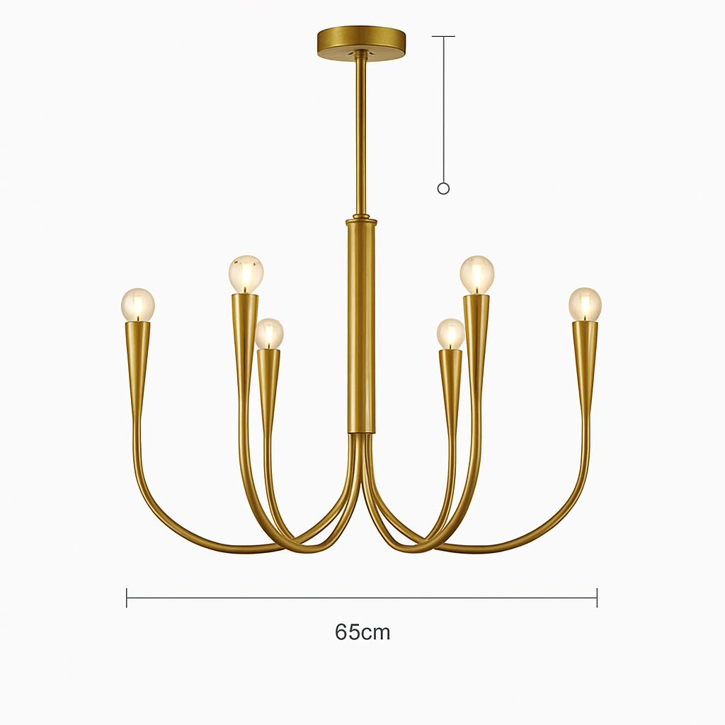 lustre vintage français doré noir design pour éclairage intérieur