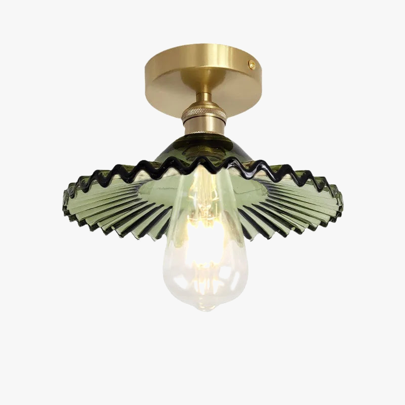 lustre vintage japonais en verre pour balcon et entrée