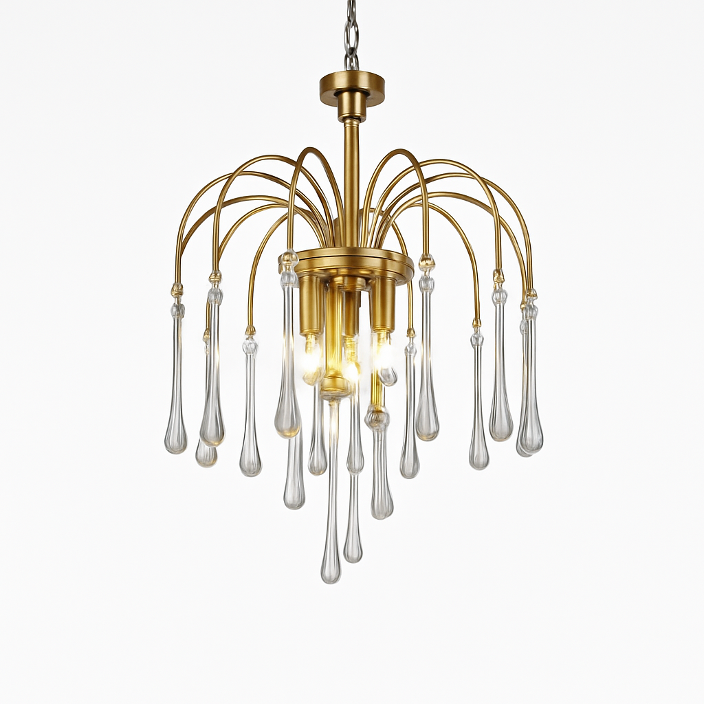 lustre vintage led en verre ambré pour hôtel et villa