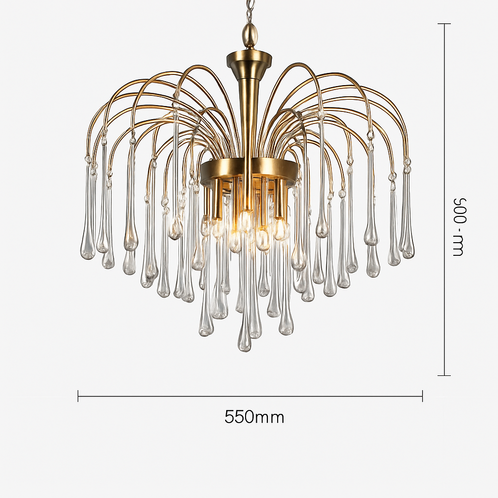 lustre vintage led en verre ambré pour hôtel et villa
