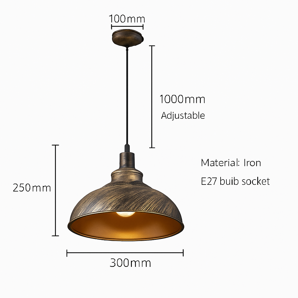 lustre vintage loft rétro pour bar cuisine et restaurant