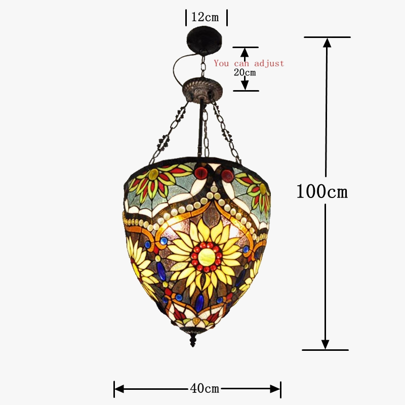 lustre vintage nord-américain créatif en verre design rétro