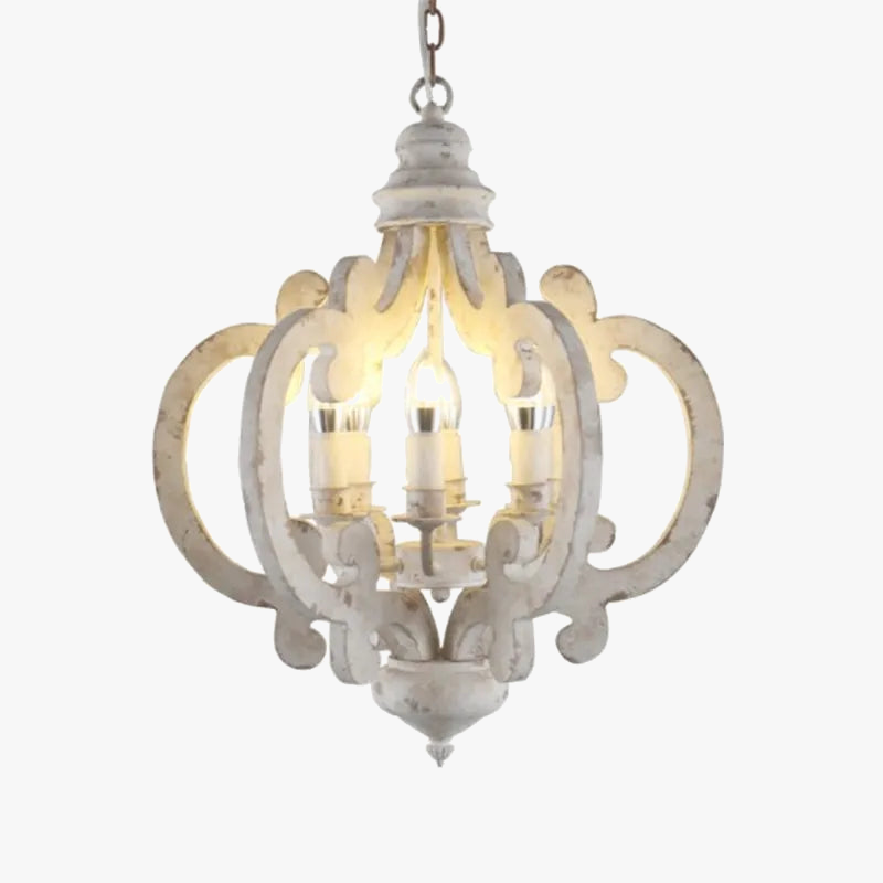 lustre vintage rétro en bois pour café bar et loft