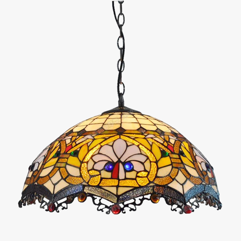 lustre vintage style européen en verre pour café bar