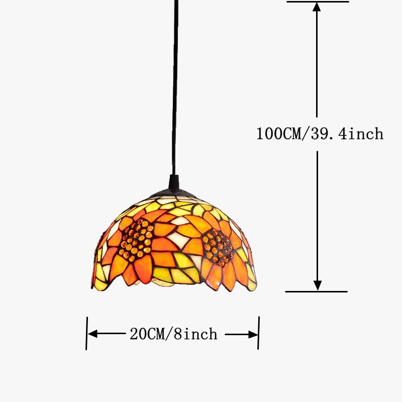 lustre vintage style tiffany tournesol pour restaurant et bar
