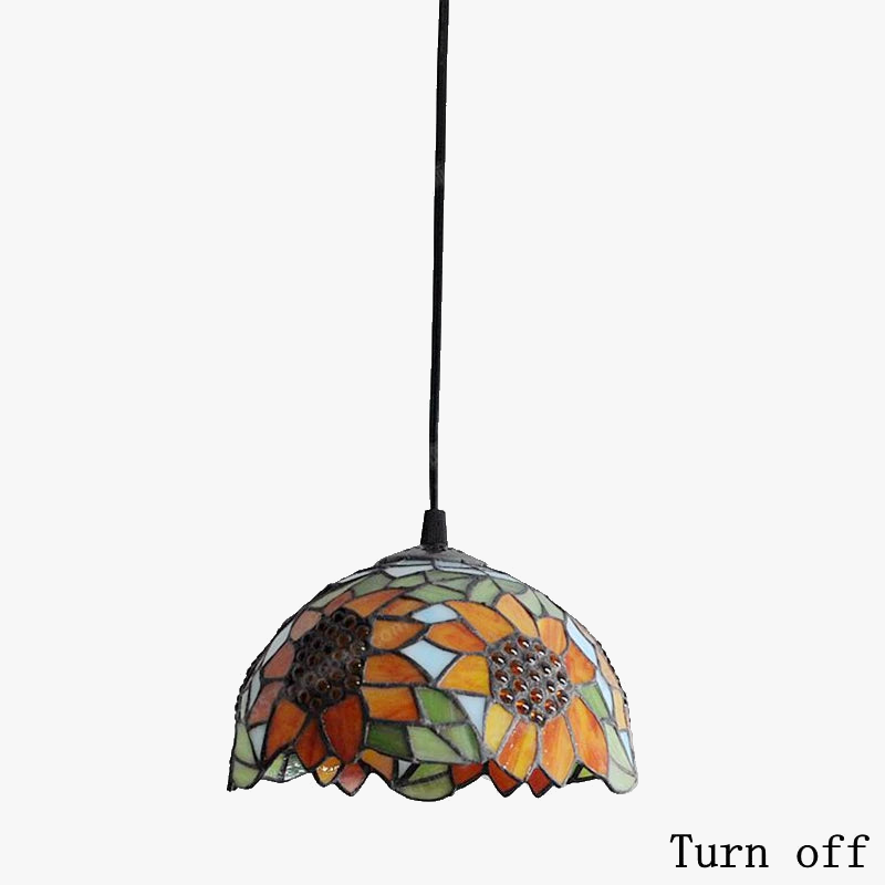 lustre vintage style tiffany tournesol pour restaurant et bar