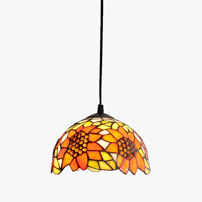 lustre vintage style tiffany tournesol pour restaurant et bar