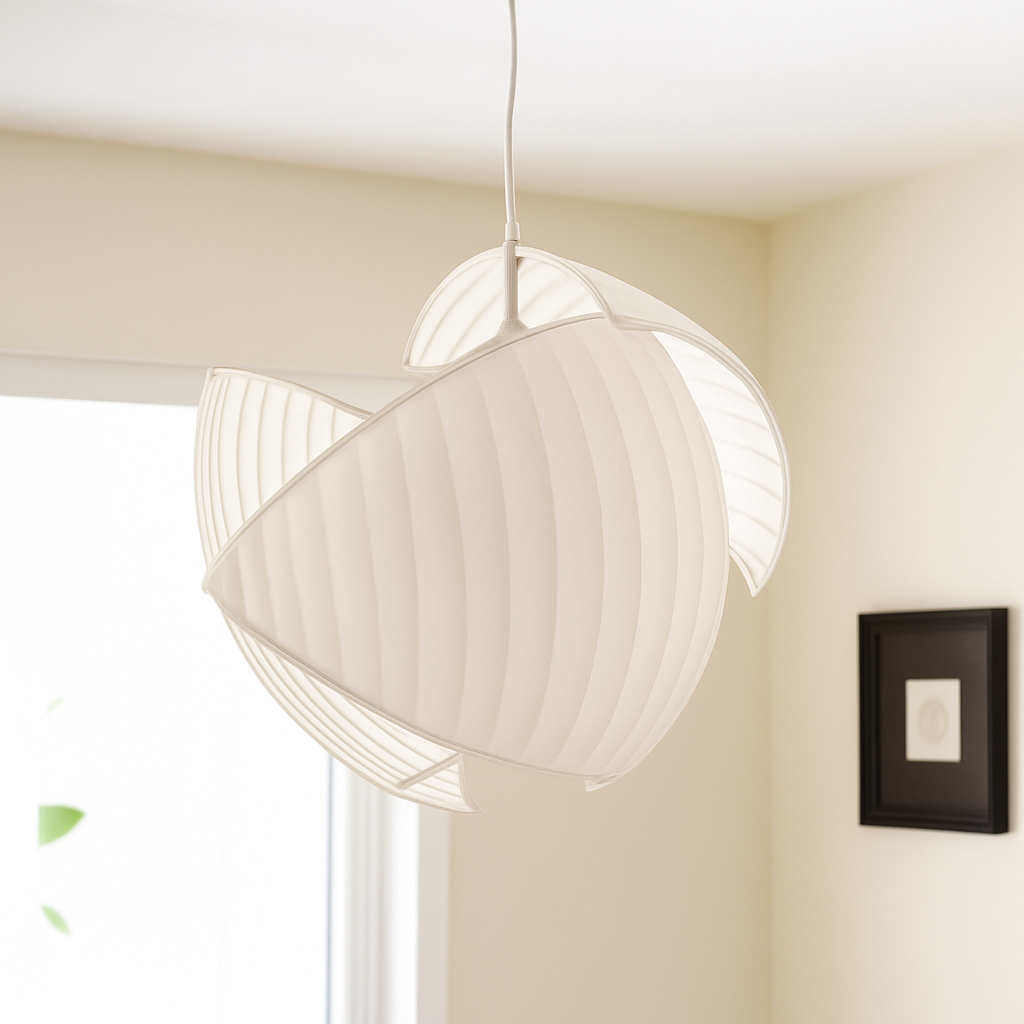 lustre wabi-sabi led en soie japonaise pour décoration maison
