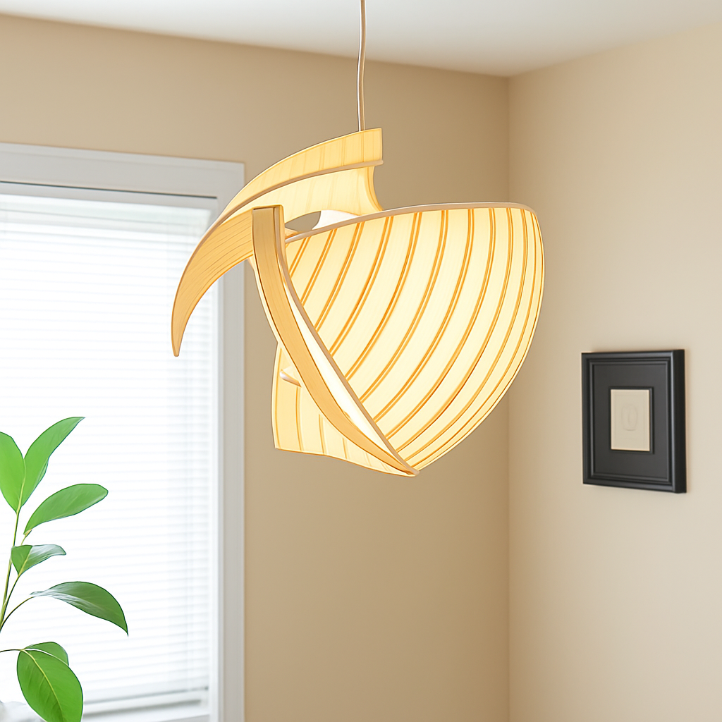 lustre wabi-sabi led en soie japonaise pour décoration maison