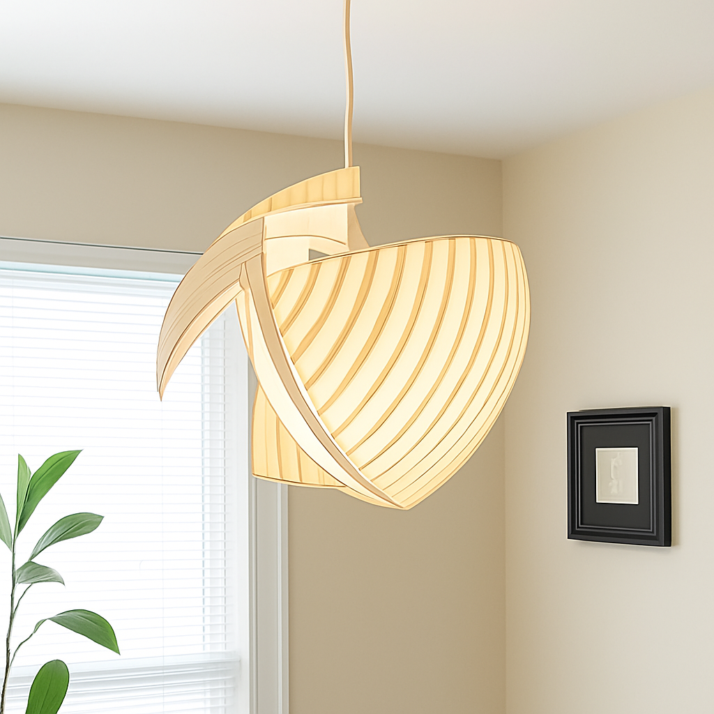 lustre wabi-sabi led en soie japonaise pour décoration maison