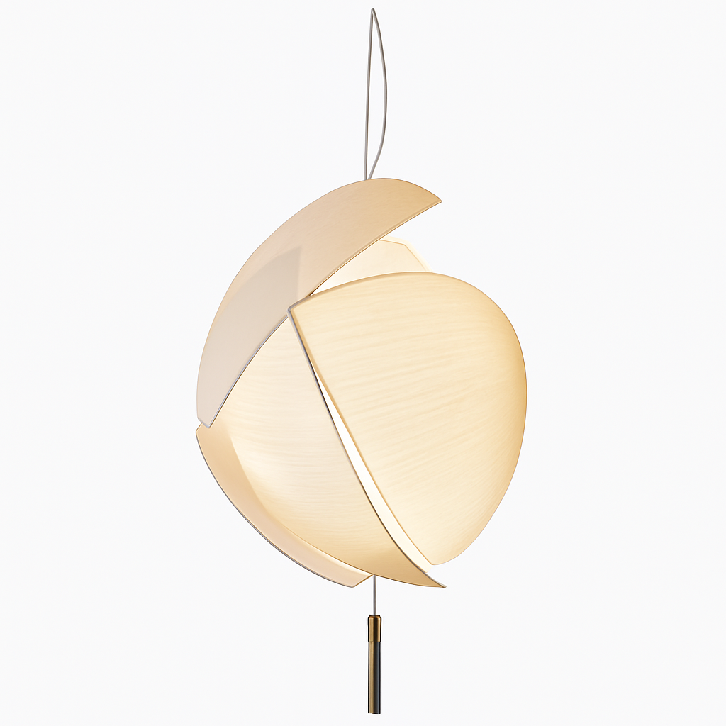 lustre wabi-sabi led en soie japonaise pour décoration maison