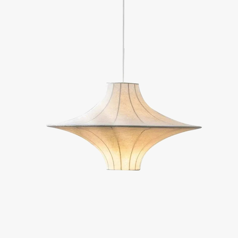 lustre wabi sabi minimaliste en soie avec led intégrée