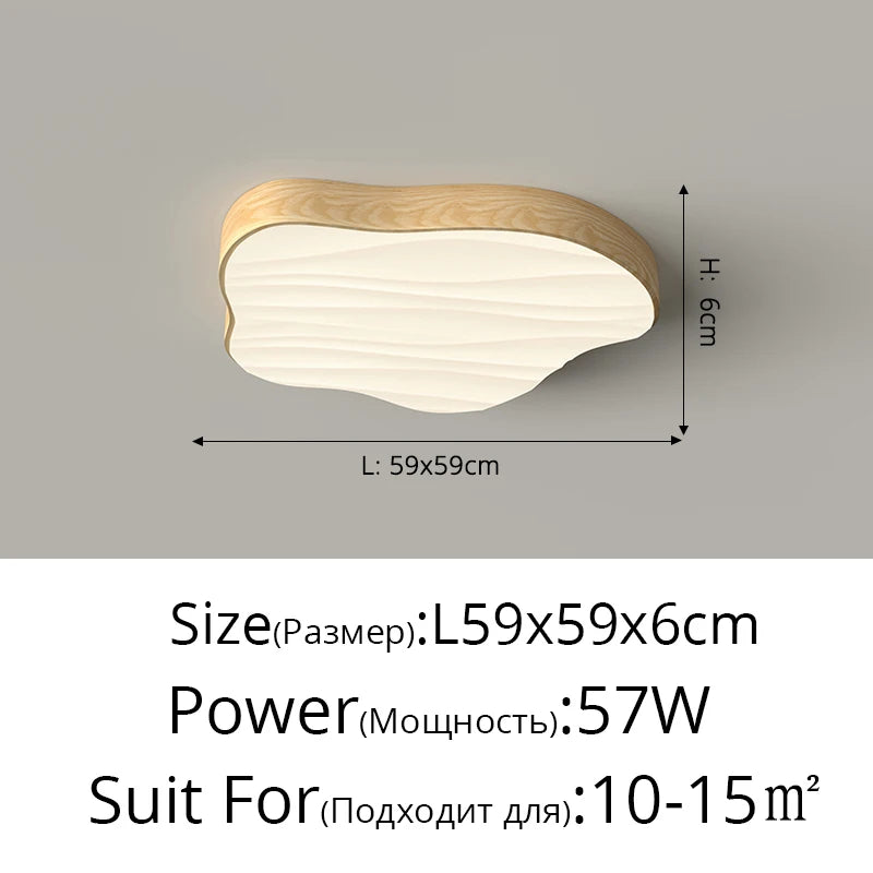 lustres en grain de bois modernes et simples pour éclairage domestique