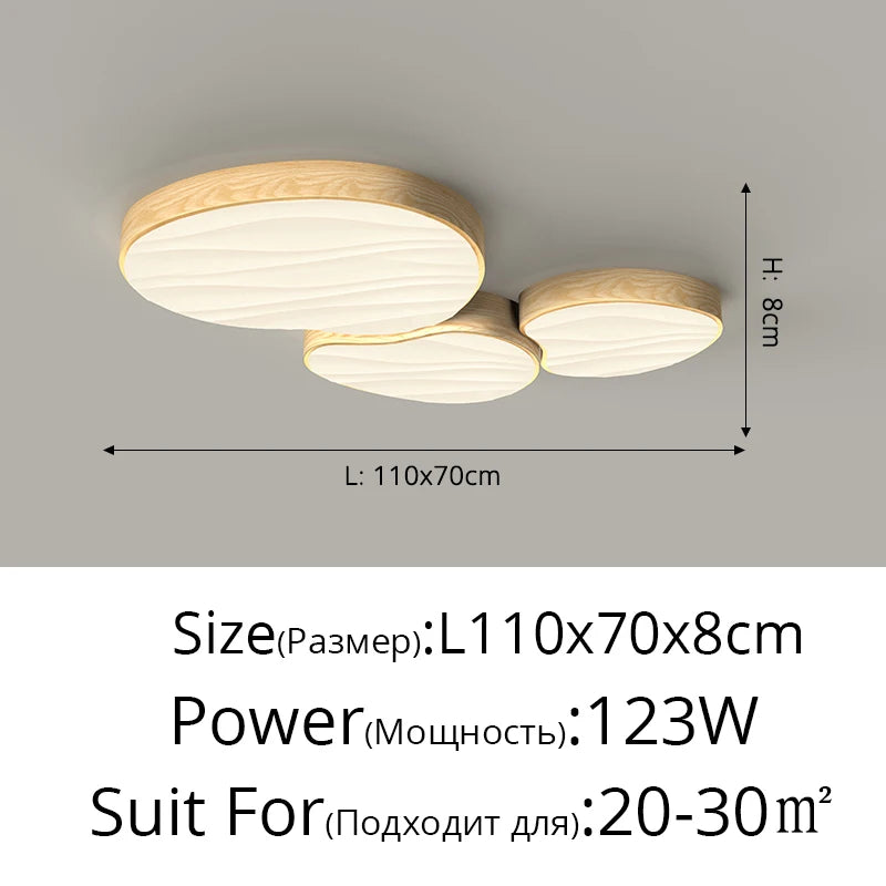 lustres en grain de bois modernes et simples pour éclairage domestique