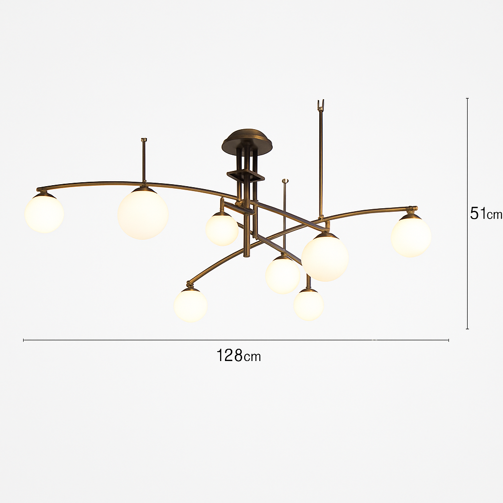 lustres en verre pour barre de suspension cuisine