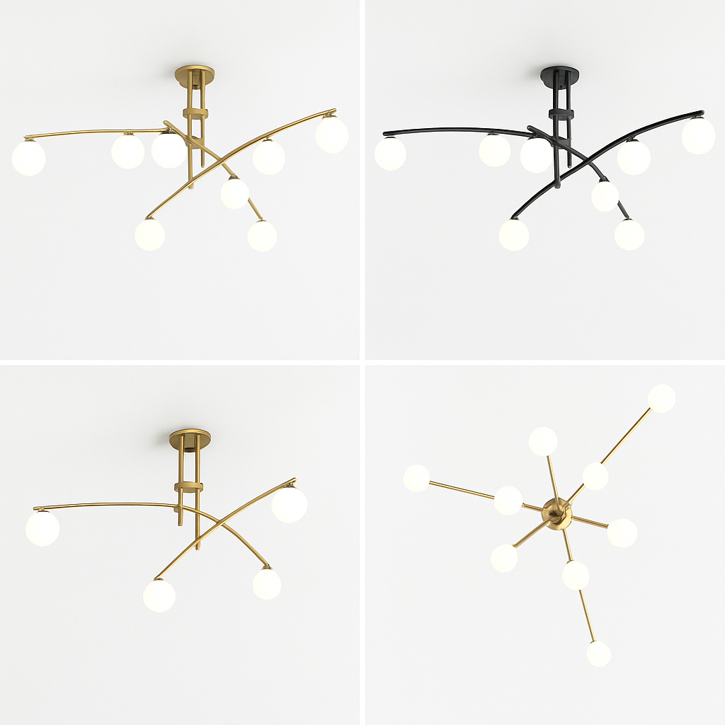 lustres en verre pour barre de suspension cuisine