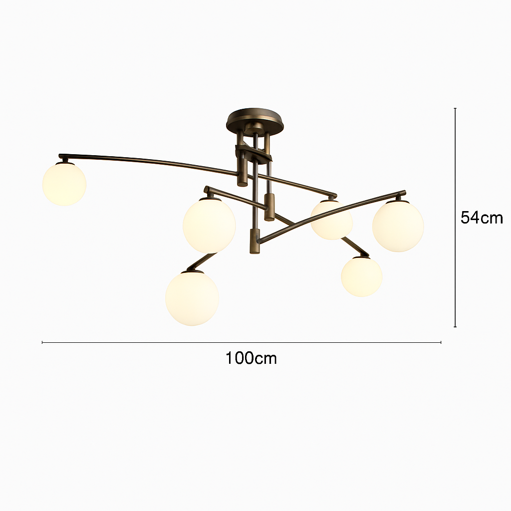 lustres en verre pour barre de suspension cuisine