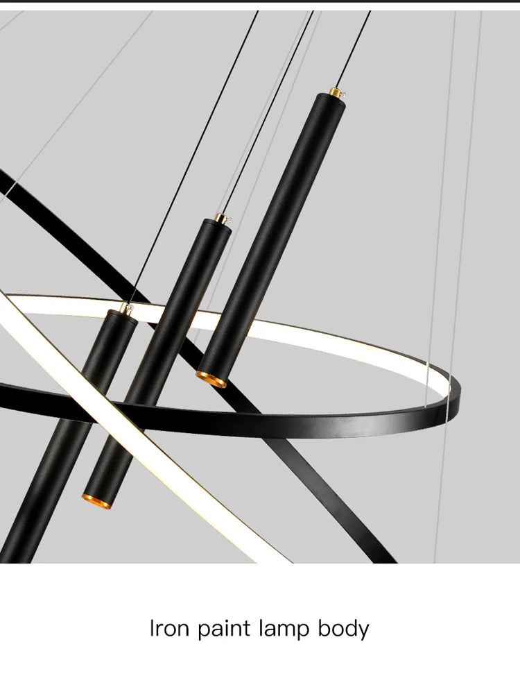 Lustres LED rondes modernes pour salon salle à manger cuisine île Lustre suspension lumières luminaire décor à la maison éclairage intérieur