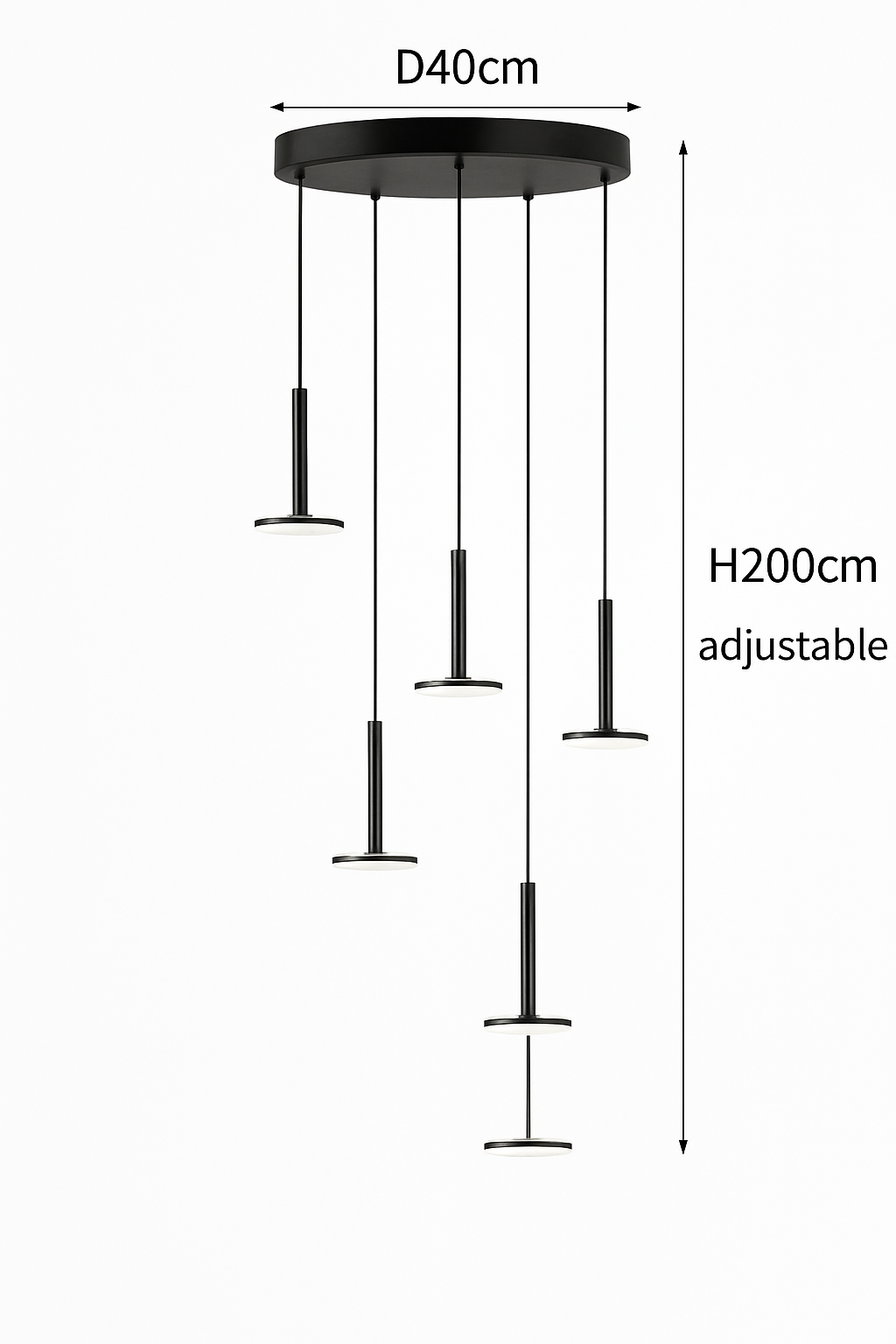 lustres modernes led pour escalier de luxe et cafés