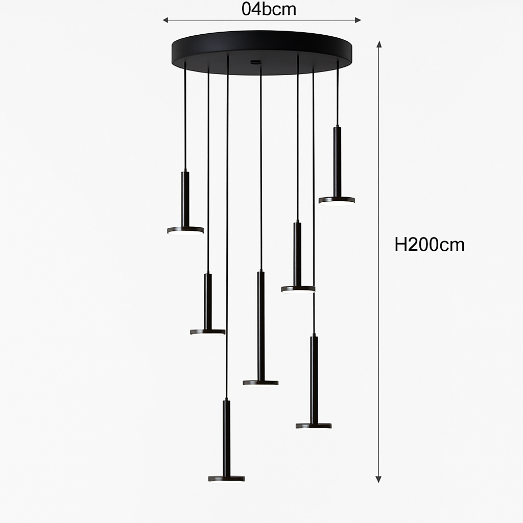 lustres modernes led pour escalier de luxe et cafés