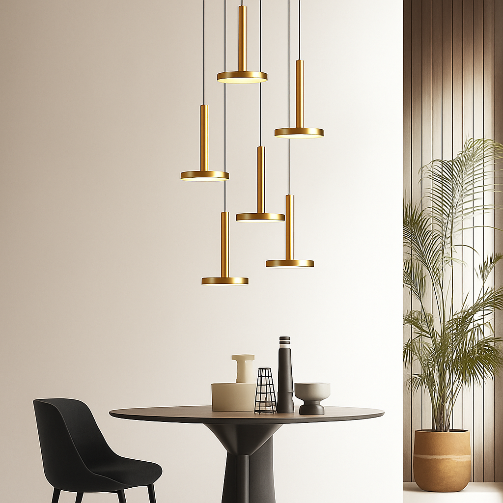 lustres modernes led pour escalier de luxe et cafés