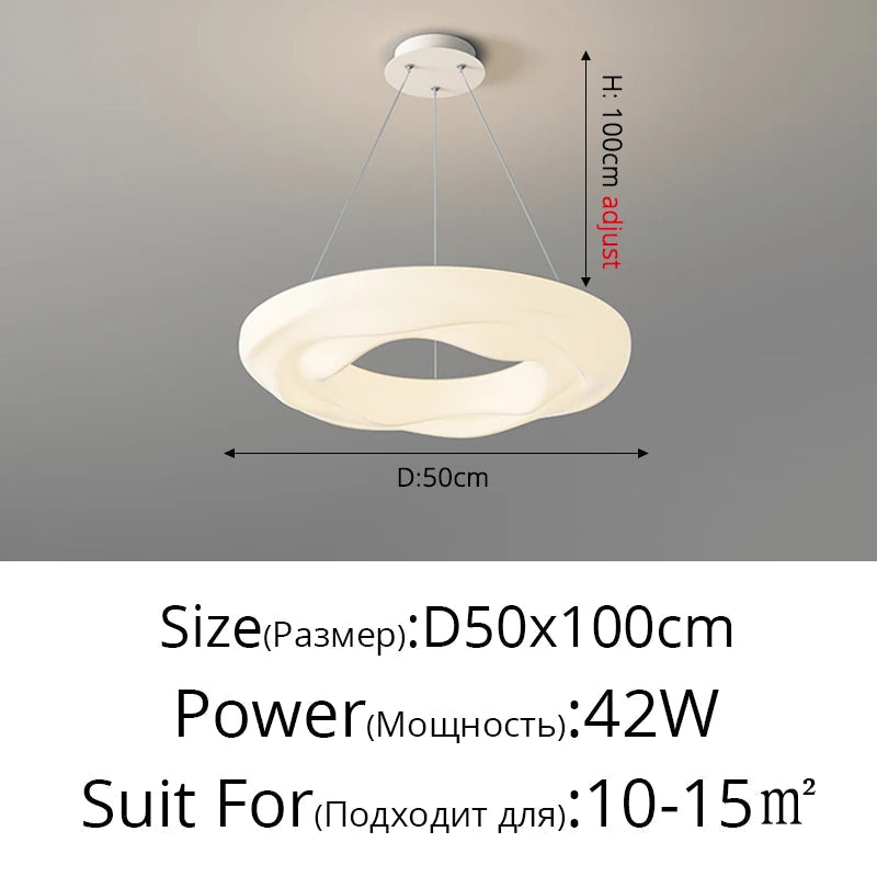 lustres style crème à spectre complet lampes créatives protection des yeux