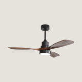 Ventilateur de plafond compact 122 cm en noyer et noir mat — Arcade