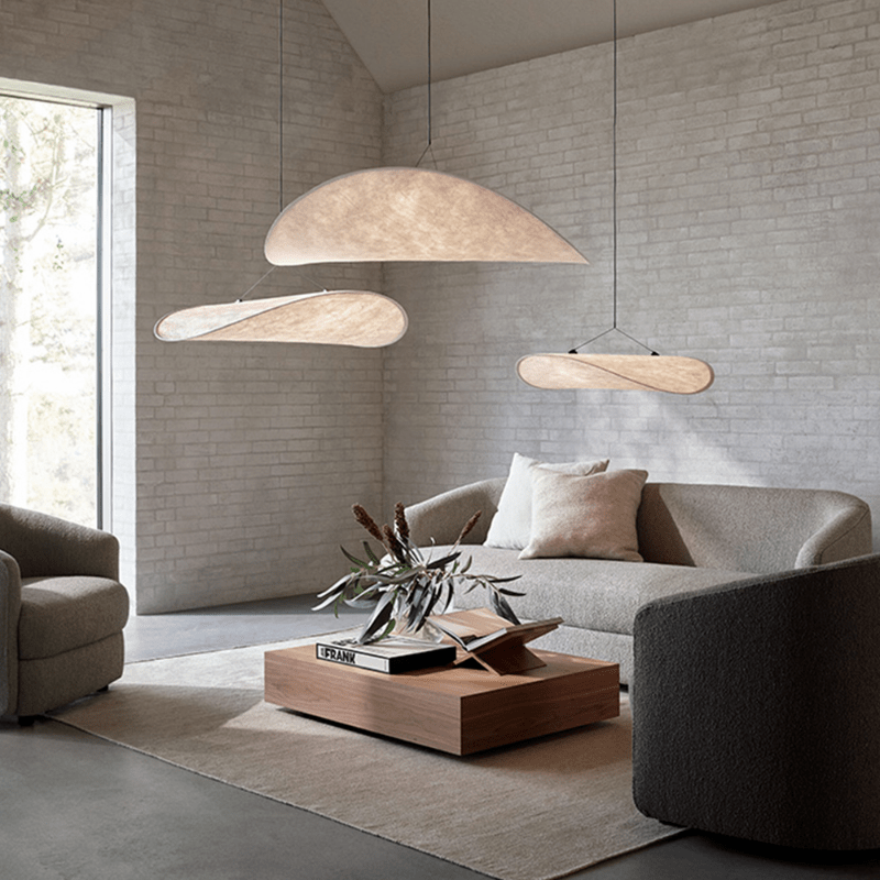 Suspension japonaise design en soie lumineux — Brindille