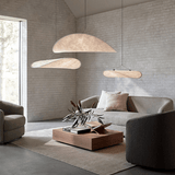Suspension en soie beige en forme de voile flottant — Brindille