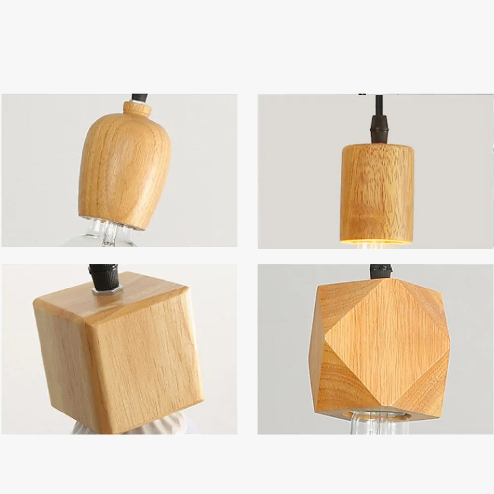 suspension Mengjay Vintage industriel rustique en bois