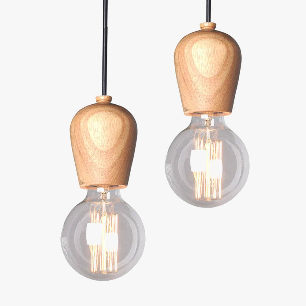 suspension Mengjay Vintage industriel rustique en bois