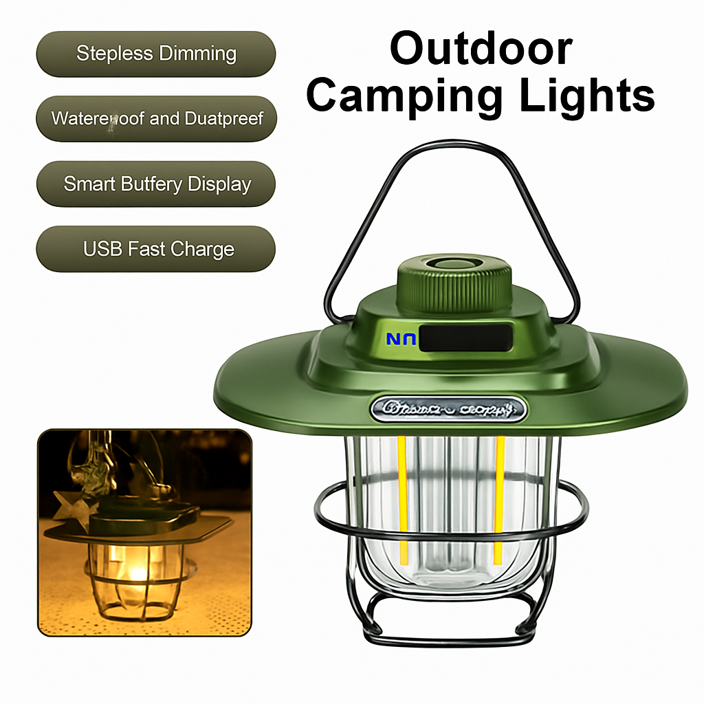 mini lanternes suspendues métal vintage lampe camping rechargeable étanche