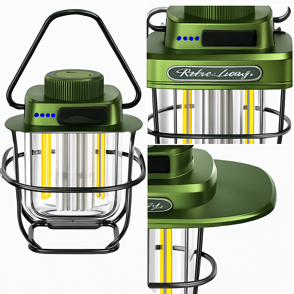mini lanternes suspendues métal vintage lampe camping rechargeable étanche