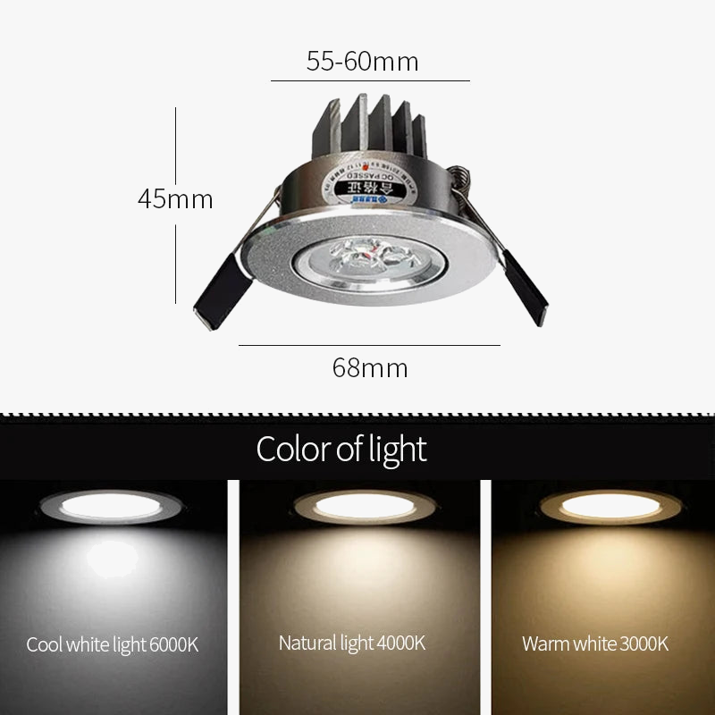 mini spot encastré led intérieur avec ensemble de pilotes