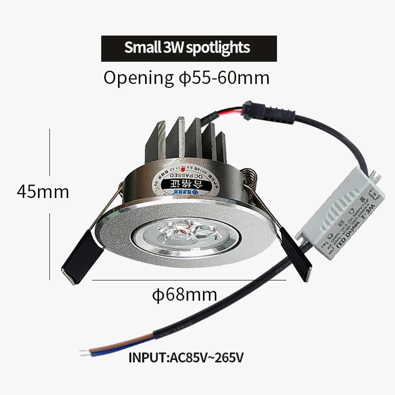 mini spot encastré led intérieur avec ensemble de pilotes