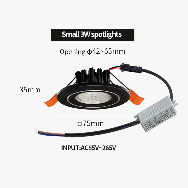 mini spot encastré led intérieur petit spot intégré avec pilote