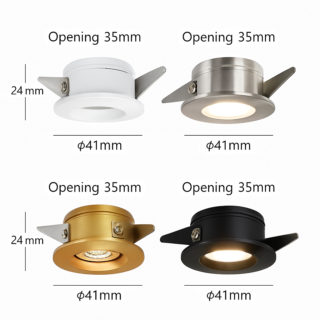 mini spot encastré led pour intérieur avec pilote inclus