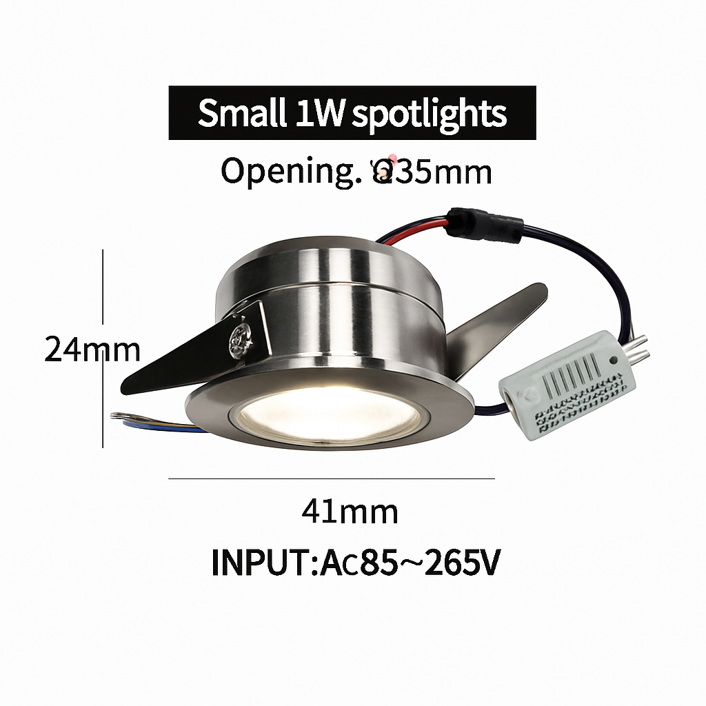 mini spot encastré led pour intérieur avec pilote inclus
