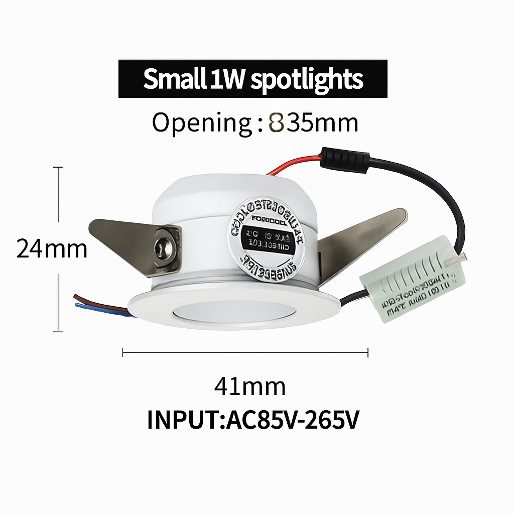 mini spot encastré led pour intérieur avec pilote inclus